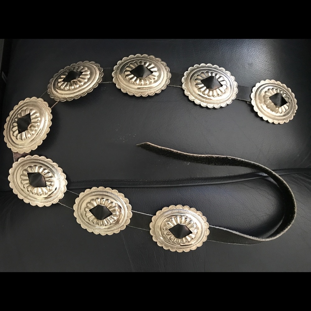 Western belt with 8 conchos